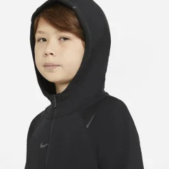 NIKE - JACKET SWOOSH FLC FZ BLACK-WHITE