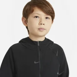 NIKE - JACKET SWOOSH FLC FZ BLACK-WHITE