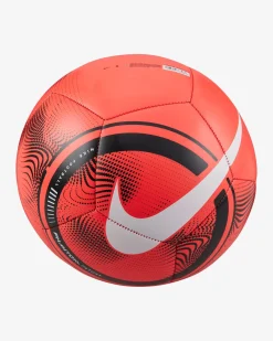 NIKE - Pallone da calcio rosso fluo e nero con logo bianco - PHANTOM PITCH