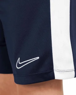 NIKE - Pantaloncini corti da bambino blu scuro in tessuto traspirante con dettagli bianchi