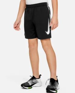 NIKE - Pantaloncini neri da bambino in tessuto traspirante