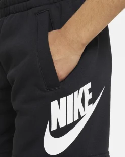 NIKE - Pantaloncino corto nero da bambino con logo bianco
