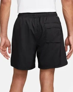 NIKE - Pantaloncino costume da bagno uomo nero con logo bianco e tasca posteriore