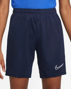 NIKE - Pantaloni corti da bambino blu scuro in tessuto traspirante con logo bianco