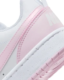 NIKE - SCARPA COURT BOROUGH LOW 2 GS 3%-7 WHITE-PINK RECRAFT