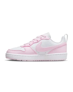 NIKE - SCARPA COURT BOROUGH LOW 2 GS 3%-7 WHITE-PINK RECRAFT