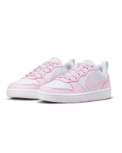 NIKE - SCARPA COURT BOROUGH LOW 2 GS 3%-7 WHITE-PINK RECRAFT