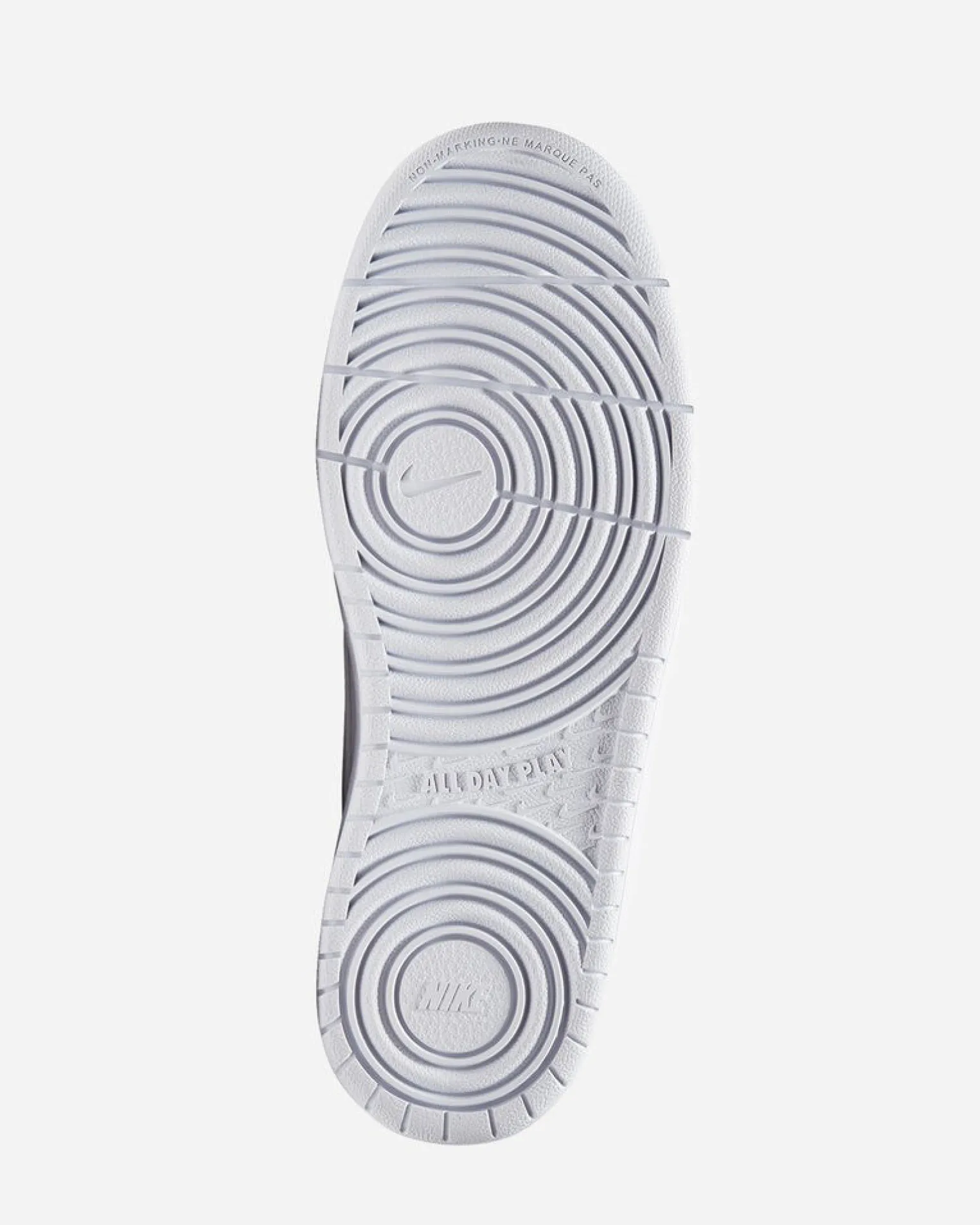 NIKE - Sneakers alta in VERA PELLE bianca con strappo, numerata 35,5/40 - COURT BOROUGH MID 2 GS