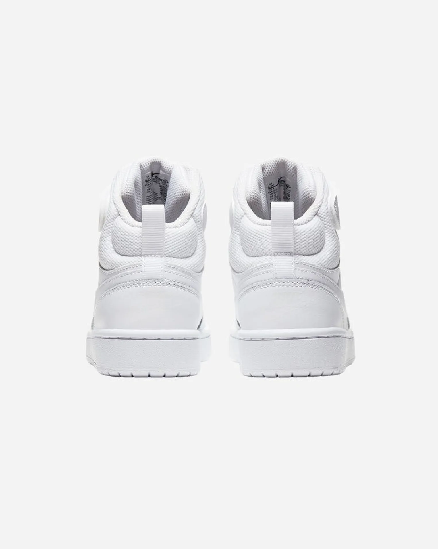 NIKE - Sneakers alta in VERA PELLE bianca con strappo, numerata 35,5/40 - COURT BOROUGH MID 2 GS
