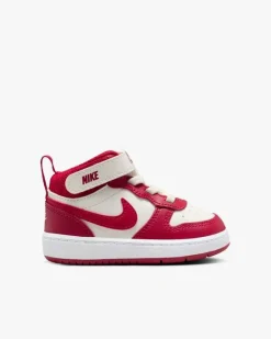 NIKE - Sneakers bimbi COURT BOROUGH MID 2 bianca e rossa - CD7784/124