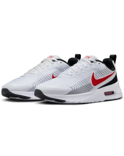 NIKE  -SNEAKERS UOMO BIANCHE, NERE E ROSSE AIR MAX NUAXIS,  FD4329-104
