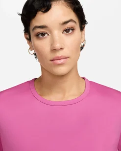NIKE- T-SHIRT DONNA MEZZA MANICA FUXIA TEMPO SWOOSH, HV2772-675
