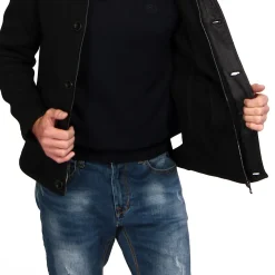 ON SPIRIT - GIACCA NERA CON CAPPUCCIO