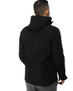 ON SPIRIT - GIACCA NERO IN SOFTSHELL CON CAPPUCCIO DA UOMO AU01953
