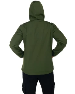 ON SPIRIT - GIACCA VERDE IN SOFTSHELL CON CAPPUCCIO DA UOMO AU01953