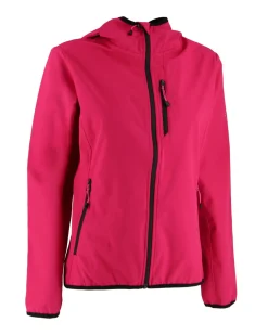 ON SPIRIT - GIUBBINO CON CAPPUCCIO SOFTSHELL DONNA FUXIA CON DETTAGLI NERI - ADELITA