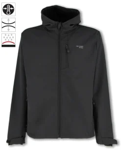ON SPIRIT - GIUBBINO CON CAPPUCCIO FELPATO SOFTSHELL UOMO NERO - MAURO