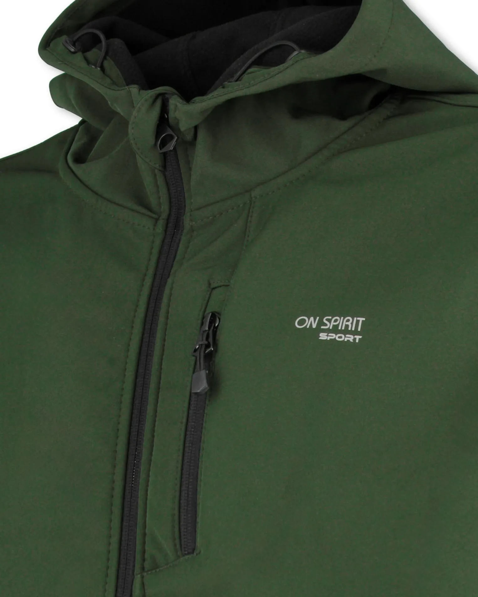 ON SPIRIT - GIUBBINO CON CAPPUCCIO FELPATO SOFTSHELL UOMO VERDE- MAURO