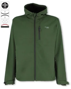 ON SPIRIT - GIUBBINO CON CAPPUCCIO FELPATO SOFTSHELL UOMO VERDE- MAURO