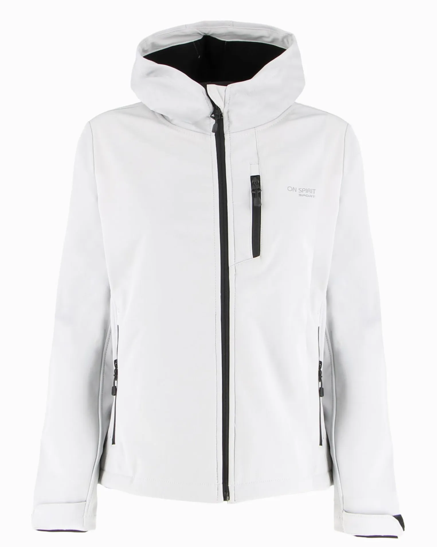 ON SPIRIT - GIUBBINO CON CAPPUCCIO FELPATO SOFTSHELL DONNA BIANCO - ALBA