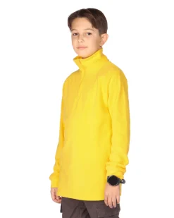 ON SPIRIT - Micropile da bambino giallo con mezza zip frontale - GIULIANO
