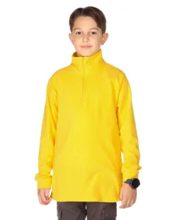 ON SPIRIT - Micropile da bambino giallo con mezza zip frontale - GIULIANO