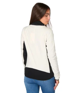 ON SPIRIT - MICROPILE DONNA  FULL  ZIP BIANCO E NERO -  AGNESE