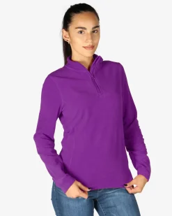 ON SPIRIT - MICROPILE DONNA  MEZZA ZIP VIOLA -  VALENTINA