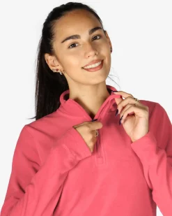 ON SPIRIT - MICROPILE DONNA  MEZZA ZIP CORALLO -  VALENTINA