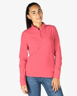 ON SPIRIT - MICROPILE DONNA  MEZZA ZIP CORALLO -  VALENTINA