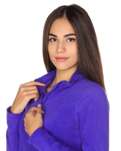 ON SPIRIT - MICROPILE DONNA  MEZZA ZIP VIOLA -  VALENTINA