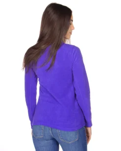 ON SPIRIT - MICROPILE DONNA  MEZZA ZIP VIOLA -  VALENTINA