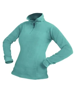 ON SPIRIT - MICROPILE DONNA  MEZZA ZIP TURCHESE -  ERICA