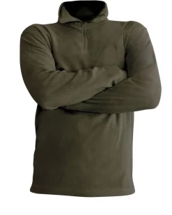 ON SPIRIT - MICROPILE UOMO  MEZZA ZIP VERDE MILITARE - EDOARDO