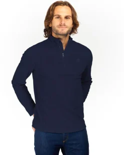 ON SPIRIT - MICROPILE UOMO  MEZZA ZIP BLU SCURO -  VITTORIO