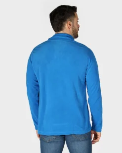 ON SPIRIT - MICROPILE UOMO  MEZZA ZIP BLU ROYAL - VITTORIO