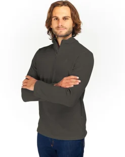 ON SPIRIT - MICROPILE UOMO  MEZZA ZIP GRIGIO SCURO - VITTORIO