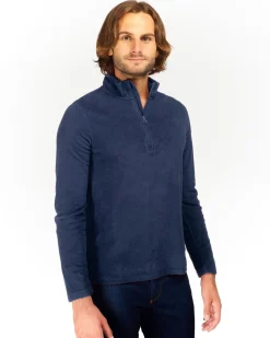 ON SPIRIT - MICROPILE UOMO  MEZZA ZIP BLU - VITTORIO