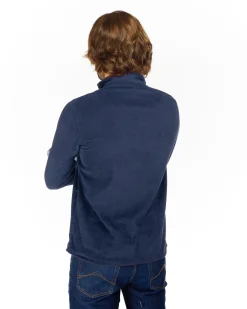 ON SPIRIT - MICROPILE UOMO  MEZZA ZIP BLU - VITTORIO