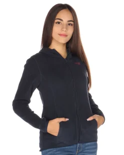 ON SPIRIT - PILE BLU CON CAPPUCCIO E FULL ZIP DA DONNA AD01135