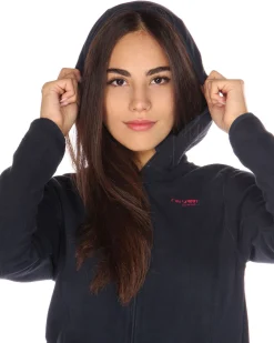 ON SPIRIT - PILE BLU CON CAPPUCCIO E FULL ZIP DA DONNA AD01135