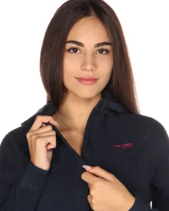 ON SPIRIT - PILE BLU DA DONNA CON CAPPUCCIO E ZIP