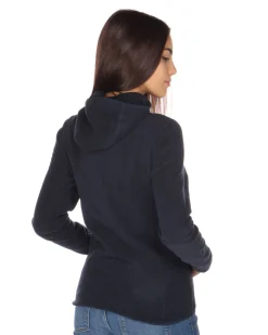 ON SPIRIT - PILE BLU DA DONNA CON CAPPUCCIO E ZIP