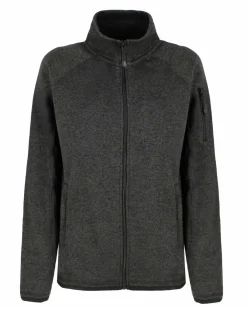 ON SPIRIT - Pile da donna nero con zip frontale in tessuto knit - AD01537 CLEOFE