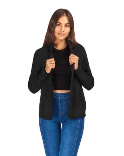 ON SPIRIT - PILE DONNA FULL ZIP NERO - LUANA