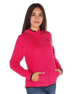 ON SPIRIT - PILE FUXIA DA DONNA CON CAPPUCCIO E ZIP