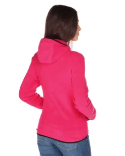 ON SPIRIT - PILE FUXIA DA DONNA CON CAPPUCCIO E ZIP