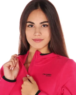 ON SPIRIT - PILE FUXIA DA DONNA CON CAPPUCCIO E ZIP