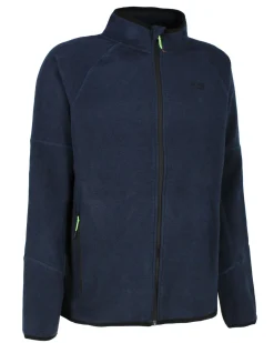 ON SPIRIT - PILE  RIGATO UOMO  FULL ZIP BLU SCURO - FABIO