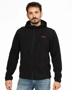 ON SPIRIT - PILE UOMO  CON CACPPUCCIO FULL ZIP NERO - ANDREA